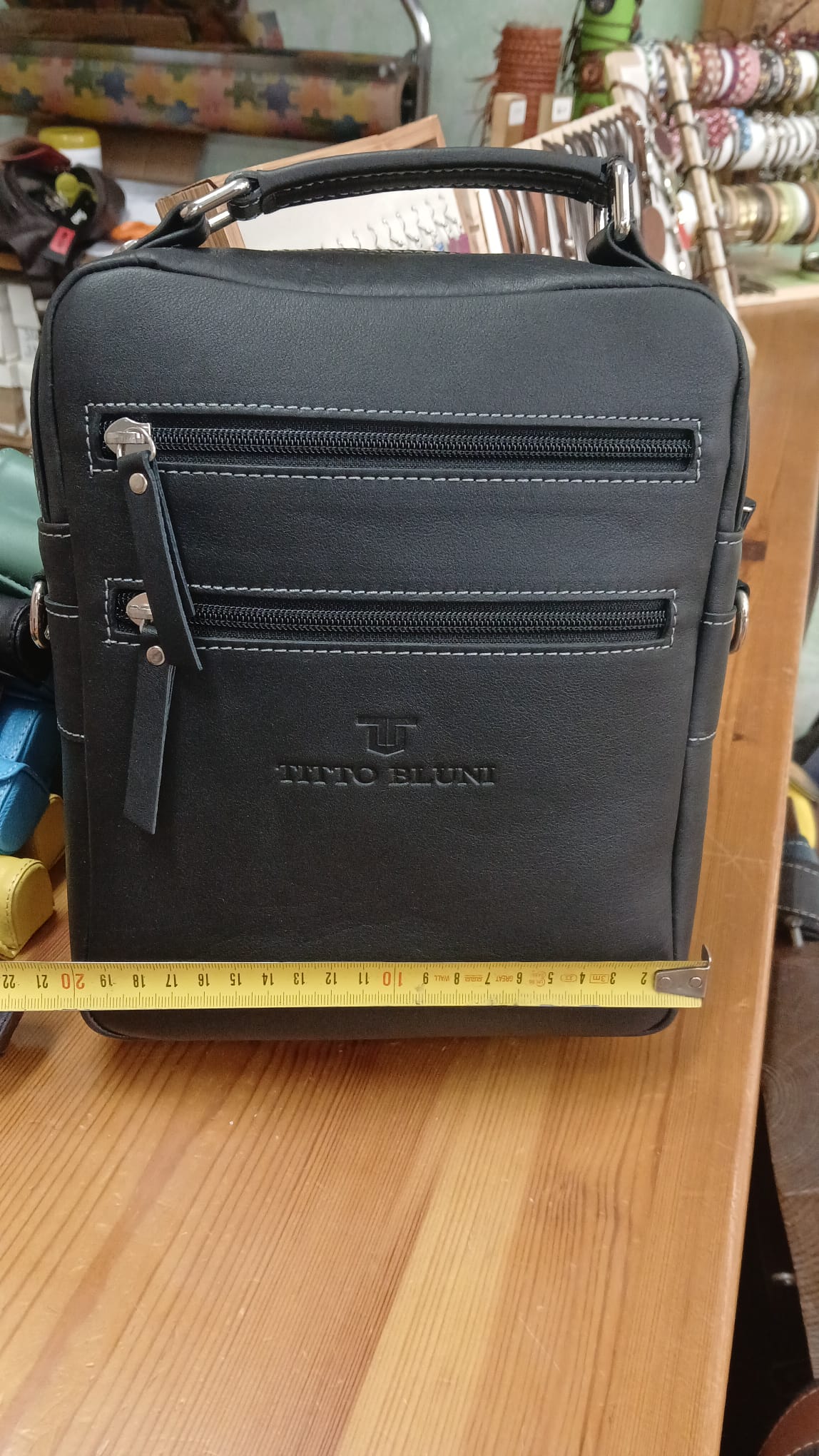 Bolso bandolera cremallera 2 bolsillos frontales